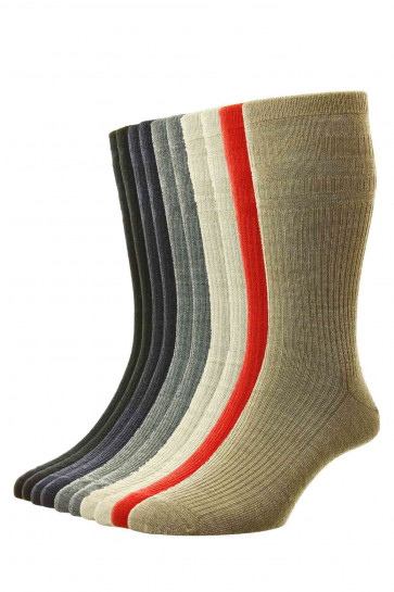 HJ90 - 10-Pairs (11-13) Men's Wool Softop® Socks 