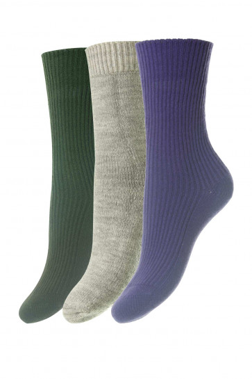 3-Pairs - Cashmere Blend Women's Lounge Socks - HJ501/3PK - (UK4-7)