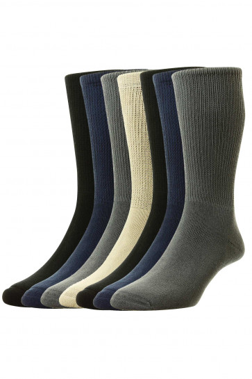 7-Pairs - Diabetic COTTON Socks - HJ1351/7PK - (UK 11-13)