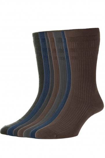 HJ90 - 7-Pairs (6-11) Men's Wool Softop® Socks              