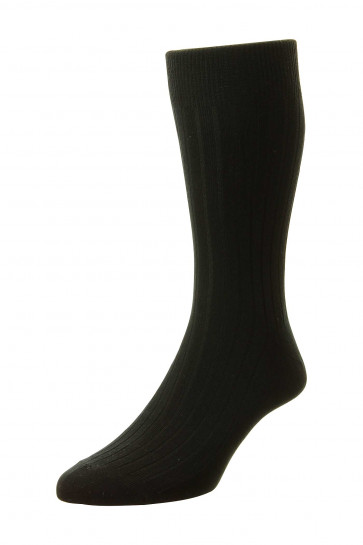 Executive Classic Rib - Cotton Rich Socks - HJ111