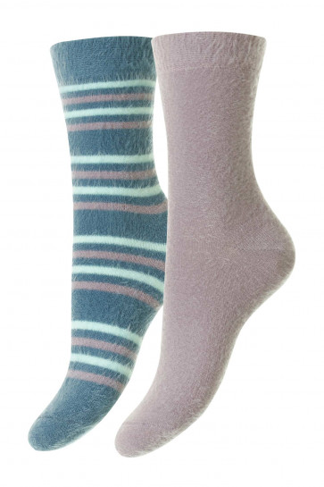 Women's Loungewear Fluffy Socks 2 Pair Pack - HJ503