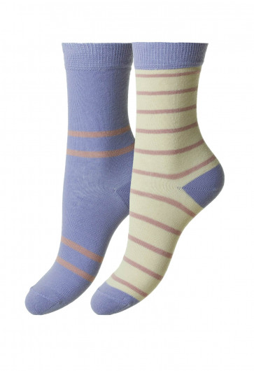 Stripe Cotton Rich Socks - 2 Pair Pack - HJ7140/2