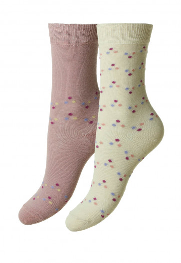 Spot Cotton Rich Socks - 2 Pair Pack - HJ7141/2