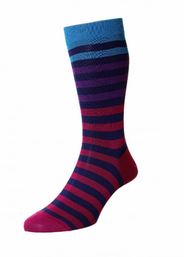 Charleston Stripe - Superfine Egyptian Cotton Men's Socks - HJ8554