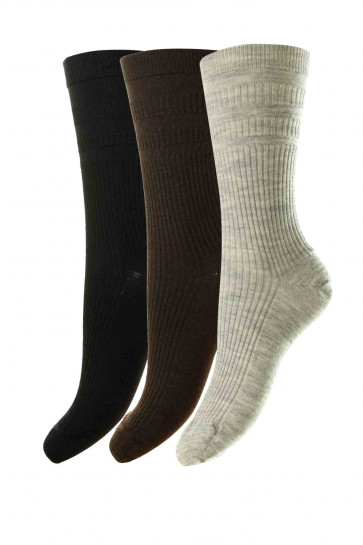 HJ90 - 3-Pairs (4-7) Women's Wool Softop® Socks