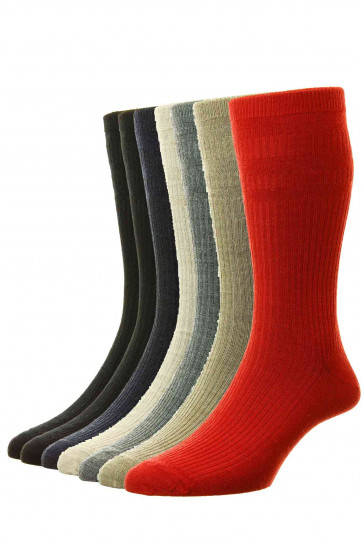 HJ90 - 7-Pairs (11-13) Men's Wool Softop® Socks 