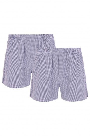 Pure Cotton Woven Boxers 2 Pair Pack HJ2351 