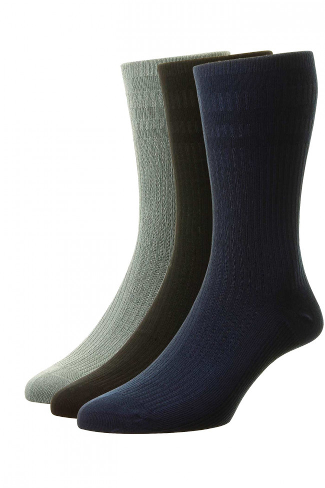 HJ-1910 Hj Hall Softop Soft Top No Elastic Extra Roomy Wide Top Bamboo Rich Sock 