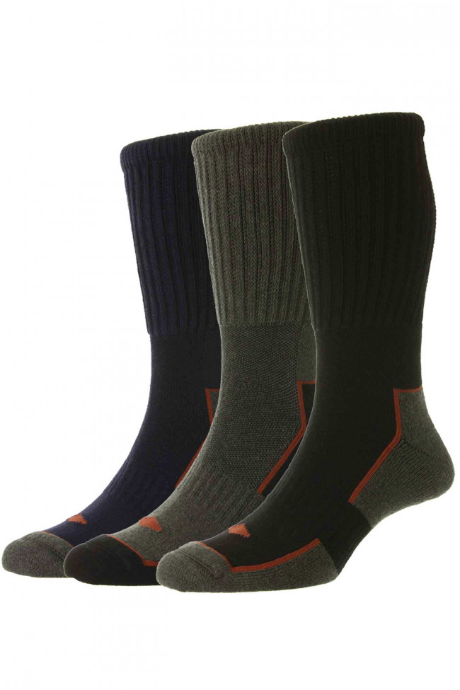 Cotton Comfort Top Long Work Socks - 3 Pair Pack - HJ11 - HJ Hall Socks ...