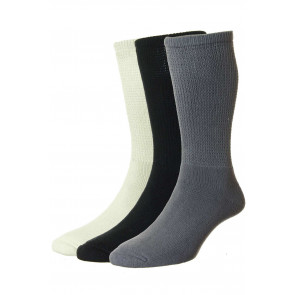 3-Pairs - Diabetic COTTON Socks - HJ1351/3PK - (UK 6-11)