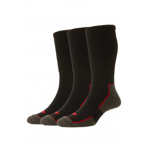 Long Cotton Comfort Top Work Socks - 3 Pair Pack - HJ11