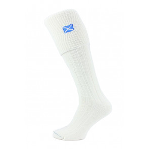 Saltire Embroidered Economy Kilt Socks - HJ891