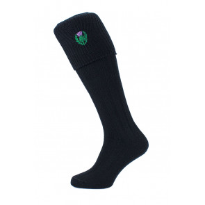 Thistle Embroidered Economy Kilt Socks - HJ892