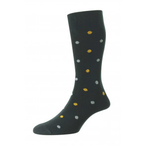 Motif Spot  Organic Cotton Comfort Top Men's Socks - HJ643C