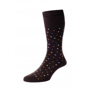 Mini Spot Organic Cotton Comfort Top Men's Socks - HJ649 