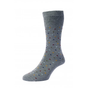 Mini Spot Organic Cotton Comfort Top Men's Socks - HJ649 