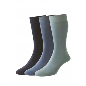 Executive™ Plain Knit - Cotton Rich - THREE PAIR PACK - Men's Socks - HJ7116/3 