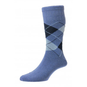 Men's Cotton Softop® Socks - Argyle Cotton Rich - HJ89
