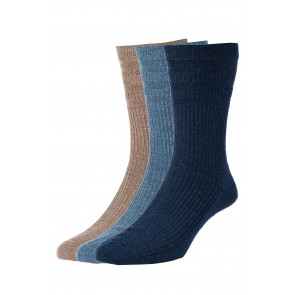 HJ90 - 3-Pairs (6-11) Men's Wool Softop® Socks