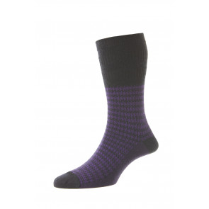 Houndstooth Wool Softop® Men's Socks - HJ988