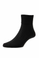 HJ1361 - Black - 6-11 - Diabetic Low-Rise Socks - Cotton