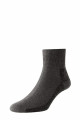 HJ1361 - Grey - 4-7 - Diabetic Low-Rise Socks - Cotton 