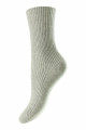 HJ501 - Soft Grey - 4-7 - Cashmere Blend Lounge Socks