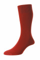 HJ641 - Red - 6-11 Plain Comfort Top Organic Cotton Men's Socks 