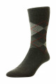 HJ89 - 6-11 - Grey - Men's Cotton Softop® Socks - Argyle Cotton Rich