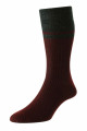 HJ971 - Burgundy - 6-11 - Contract Stripe Wool Softop® Men's Socks