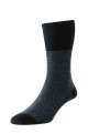 HJ972 - Navy - 6-11 Jacquard Wool Softop® Socks