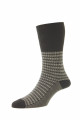 Houndstooth Wool Softop® Men's Socks - HJ988-Light Grey-6-11