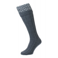 Patterned Top - Wool Rich Shooting Socks - HJ624C