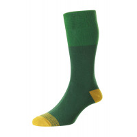 Contrast Heel & Toe Organic Cotton Comfort Top Men's Socks - HJ642