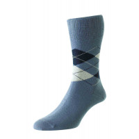 Argyle Organic Cotton Comfort Top Men's Socks - HJ644
