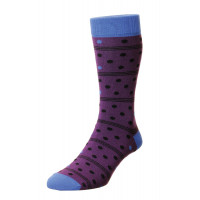 Payne - Spot Stripe - Luxury Men's Sock - HJ6528