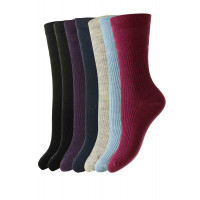HJ90 - 7-Pairs (4-7) Ladies' Wool Softop® Socks 